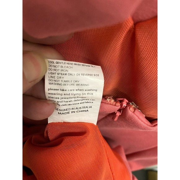 Elliatt Women's Size Large Strappy Halter Tie Midi Dress Pink Crepe Ruffle NWT - Picture 8 of 8